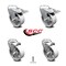 Service Caster 4 Inch Semi Steel Swivel Bolt Hole Caster Set with 2 Total Lock Brake SCC SCC-BHTTL20S414-SSS-2-S-2 - alternate 1